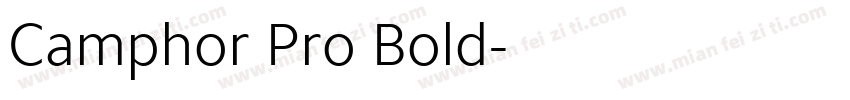 Camphor Pro Bold字体转换